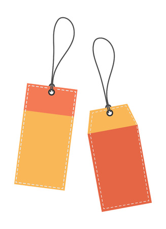 Vintage Style Price Tags. on plain backgroundのイラスト素材