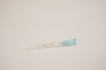 hypodermic needle isolated with white backgroundの写真素材