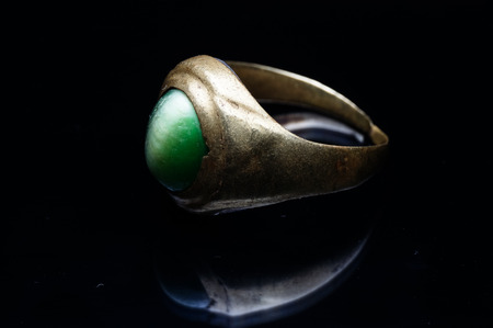 men ring isolated on blackの写真素材