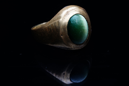men ring isolated of blackの写真素材