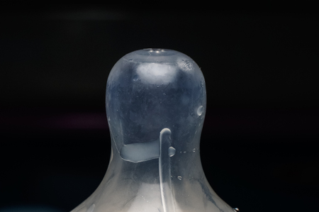 close up of nipple bottle