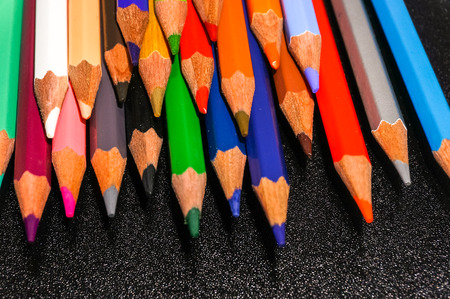 colorful of wooden pencilsの写真素材