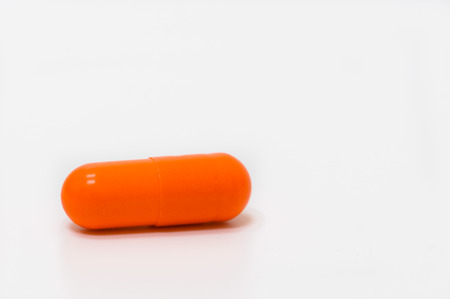 colorful of a capsule isolated on whiteの写真素材