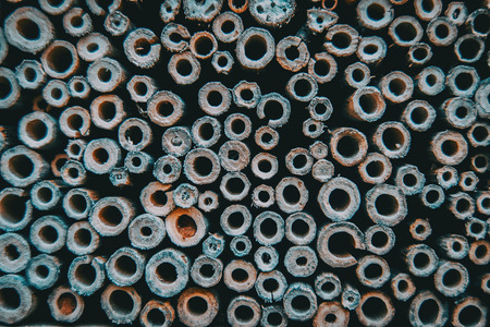 abstract texture with many small dark holesの写真素材