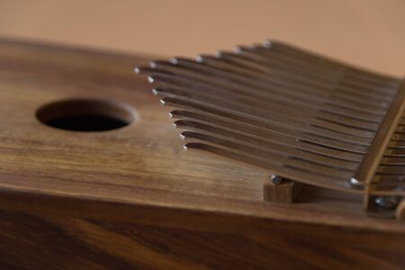Kalimba african musical instrument closeup side viewの写真素材