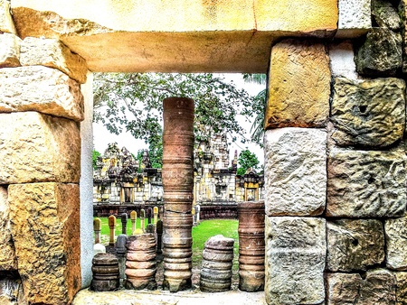 nThe Frame  Sdok Kok Thom ,Temple Thailand の素材