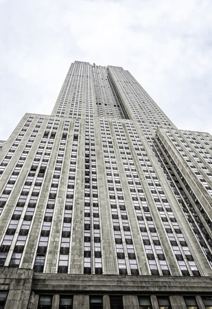 NEW YORK - OCT 30: The Empire State Building, view from street level, OCTOBER 30, 2013 in New York, USAのeditorial素材