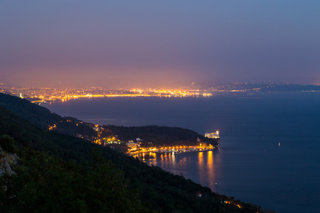 evening in the bay of Trieste in a summer day