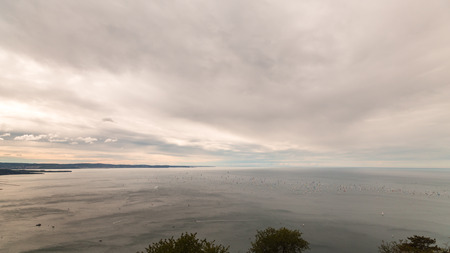 one of the biggest regatta in the world: the Barcolanaの写真素材