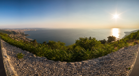 evening in the bay of Trieste in a summer dayの写真素材