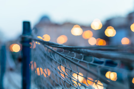 Sun goes down in the city of Triesteの写真素材