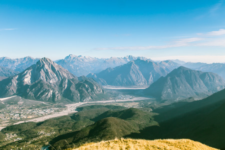 Fall is coming in the italian alpsの写真素材