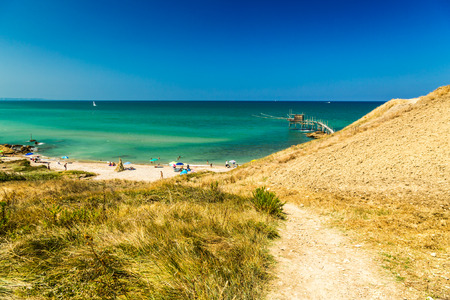 summer day at the seashore, Abruzzo, Italyの写真素材