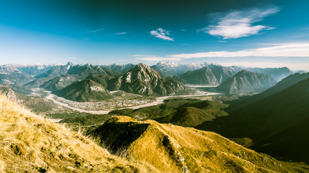 Fall is coming in the italian alpsの写真素材