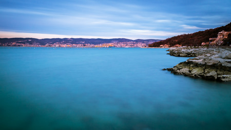 Winter evening from the shore of Muggia, Trieste Gulf