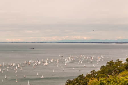 one of the biggest regatta in the world: the Barcolanaの写真素材