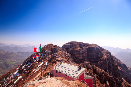 Spring is coming in the mountains of Lombardy, Italyの写真素材