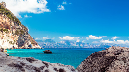 The beautiful bay in the Gulf of Orosei, Sardiniaの写真素材