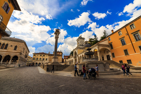 The beautiful city of Udine in a spring afternoonの写真素材