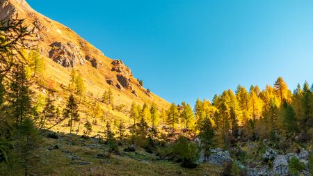 A beautiful sunny autumn day in the Alps of Friuli Venezia-Giulia, Italy