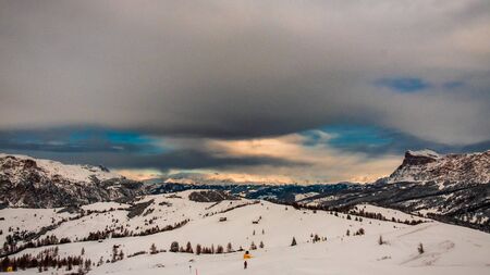 Clouds carrying snow in the italian alps