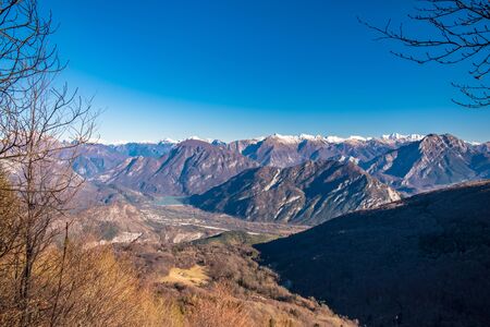 The view from M. Cuar in Friuli-Venezia Giulia, Italyの写真素材