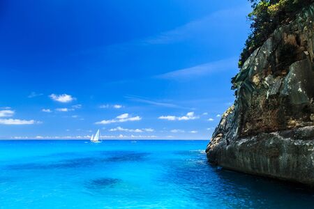The beautiful bay in the Gulf of Orosei, Sardiniaの写真素材
