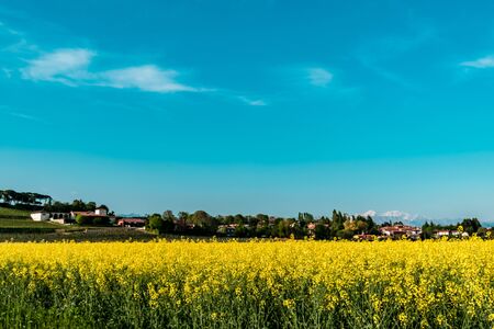 Italian countryside in a sunny spring day