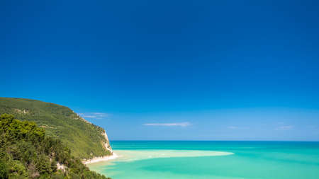 After a storm the sun returns in Conero, Marche Region, Italyの写真素材