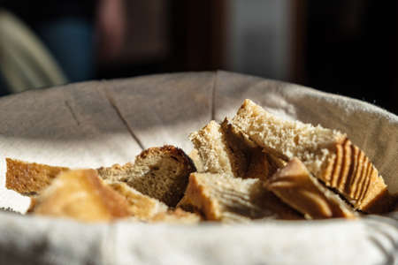 Bread is religion in italian food cultureの写真素材