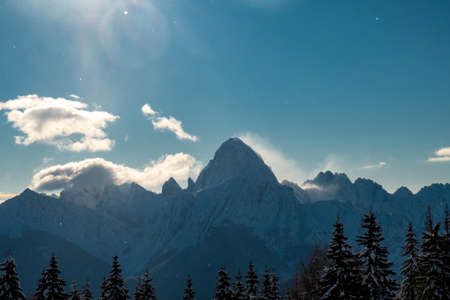Carnic alps after a big snowfall. Udine province, Friuli-Venezia Giulia region, Italy