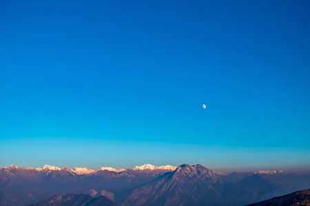 Trekking winter day in the mountains of Friuli-Venezia Giulia, Italyの写真素材