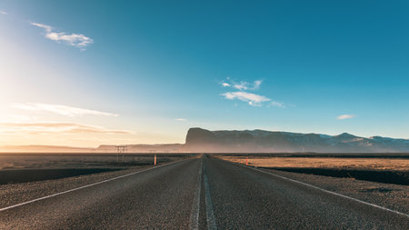 The sun always gives a beautiful atmosphere in late winter in iceland