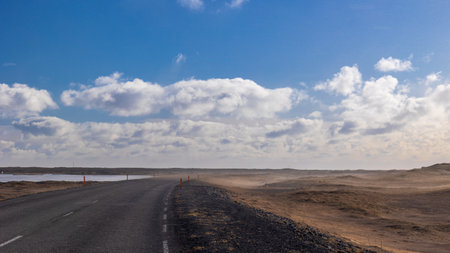 The sun always gives a beautiful atmosphere in late winter in iceland
