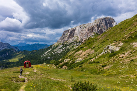 Summer day in the alps of Friuli-Venezia Giulia, Italyの写真素材