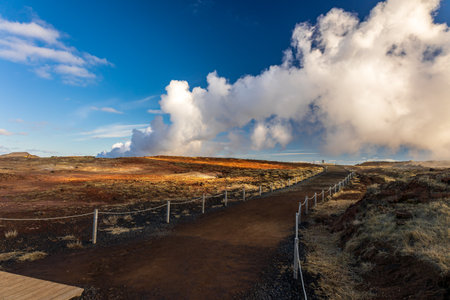 Geothermal industry is very important for the energy of Icelandの写真素材