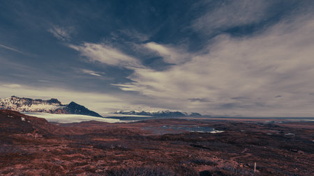 Winter morning at the MÃºlagljÃºfur Canyon in icelandの写真素材