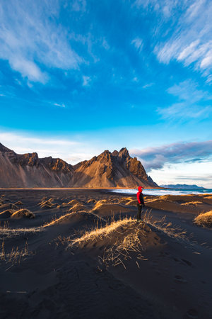Stokksnes represents a perfect spot for photographers and nature loversの写真素材