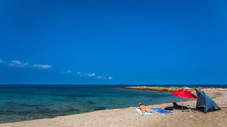 Beautiful sunny day in Sicilyの写真素材