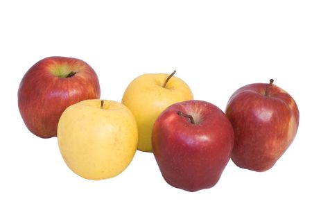 Apples on a white background 
の写真素材