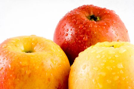 Apples on a white background 
の写真素材