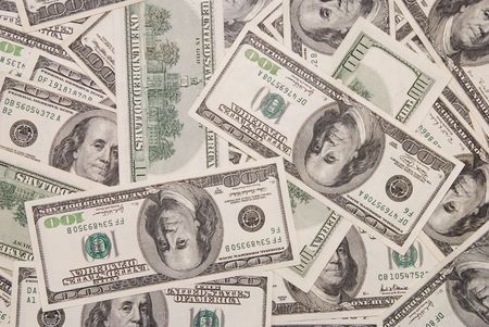 Money background - hundred dollars greenback 