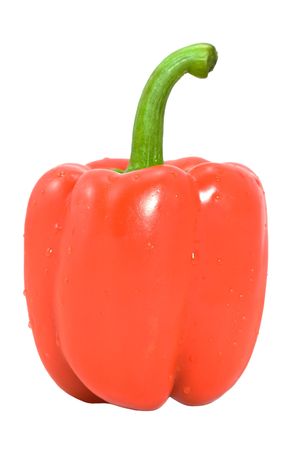 Red pepper isolated on white backgroundの写真素材