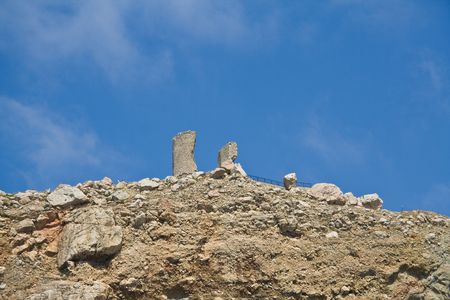 Ruins of an ancient fortressの写真素材