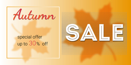 autumn sale bannerのイラスト素材