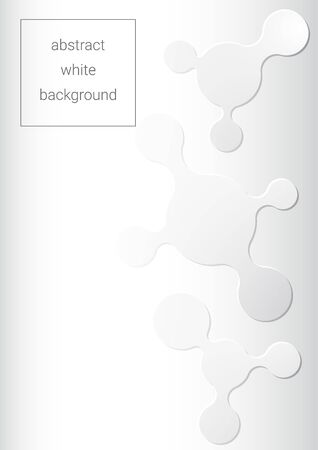 white grey abstract background with several flat liquid shapesのイラスト素材
