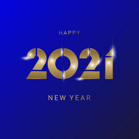 Luxurious elegant design Happy New Year 2021. Vectorのイラスト素材