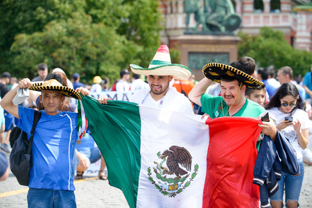 Fans of Mexico in the world Cup, June 2018 Russiaのeditorial素材