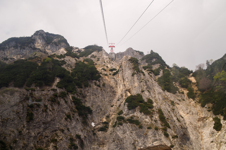 Scenic views from the mountain Untersberg, Salzburg, Austria.の写真素材