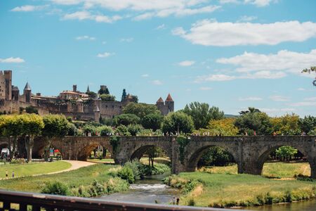 Church of Saint-Nazaire of Carcassonne. Spainの写真素材